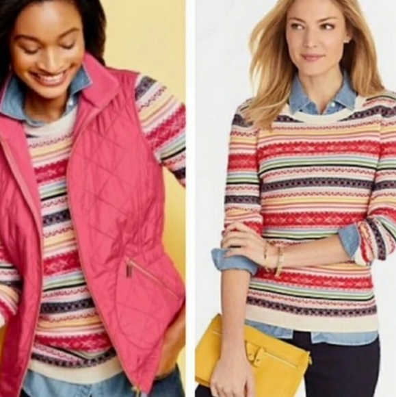 Talbots Sweaters - Talbots "inside out" striped sweater
